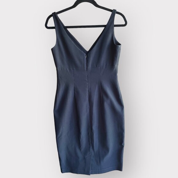 Laundry by Shelli Segal Size 8 VINTAGE Black Sleeveless V-Neck Bodycon Dress - Picture 9 of 11